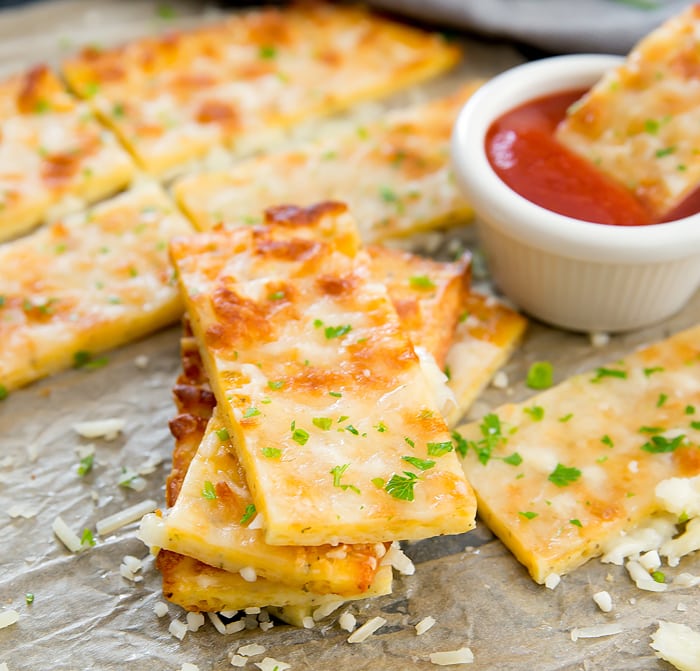 3 Ingredient Flourless Cheese Breadsticks Kirbie's Cravings