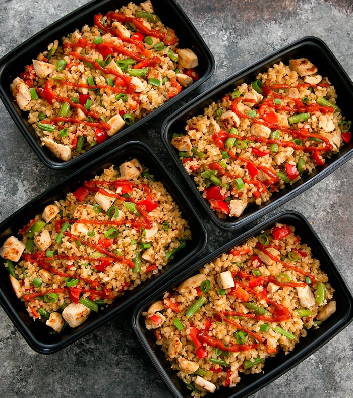 Sriracha Cauliflower Fried Rice Meal Prep Kirbie's Cravings