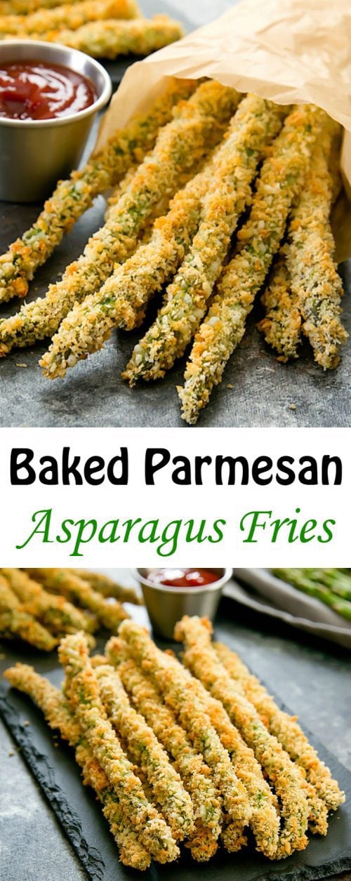 Baked Parmesan Asparagus Fries - Kirbie's Cravings