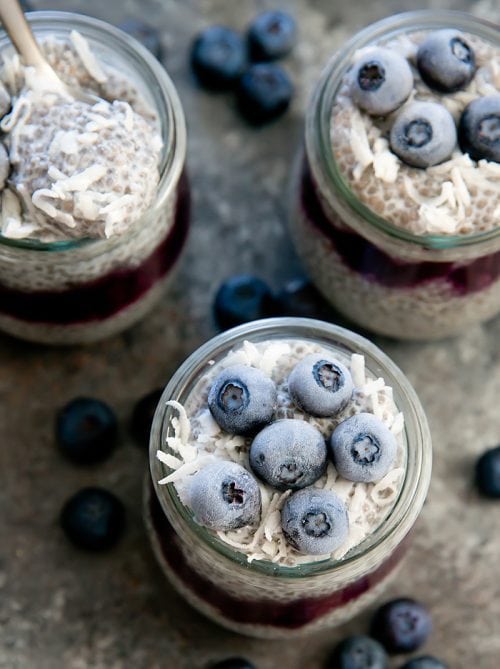 Blueberry Coconut Chia Pudding - Kirbie's Cravings