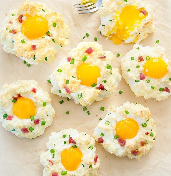 overhead photo of egg clouds