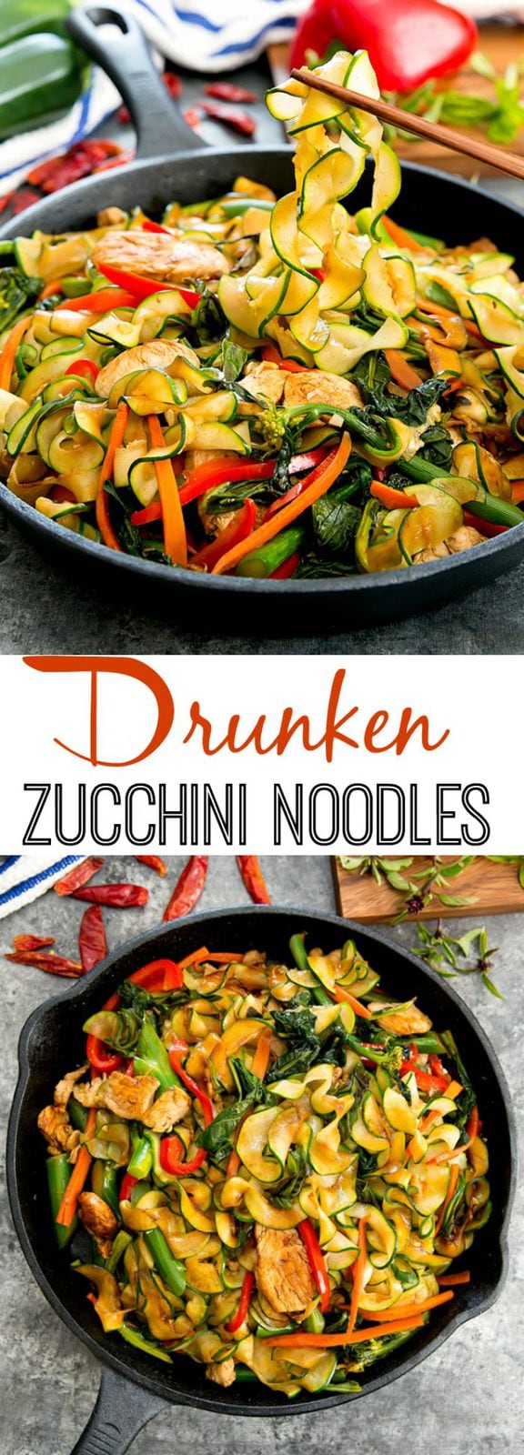 Thai Drunken Zucchini Noodles