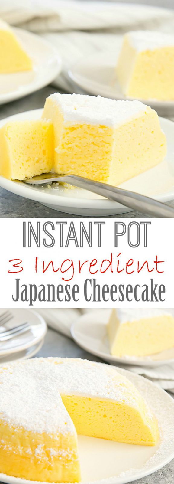 Instant Pot 3 Ingredient Japanese Cheesecake