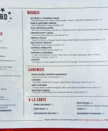 photo of the Red Card Cafe Menu