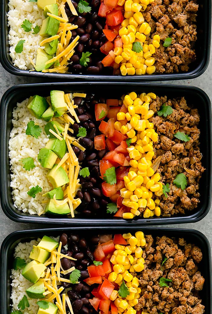 Taco Bowl Meal Prep - Carmy - Easy Healthy-ish Recipes