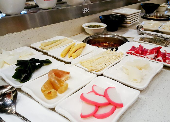photo of different vegetables for the hot pot