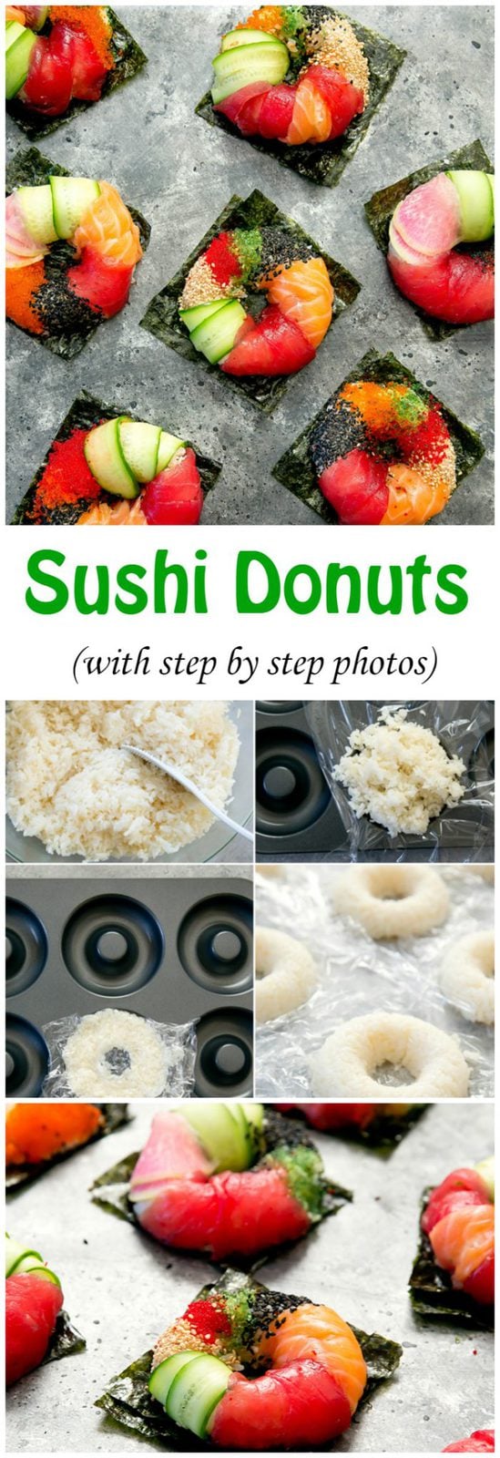Sushi Donuts with step by step photos