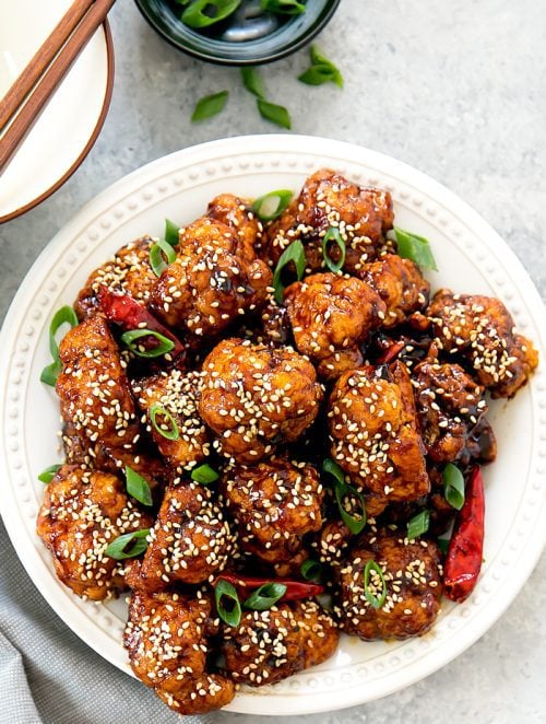 Crispy General Tso's Cauliflower - Kirbie's Cravings