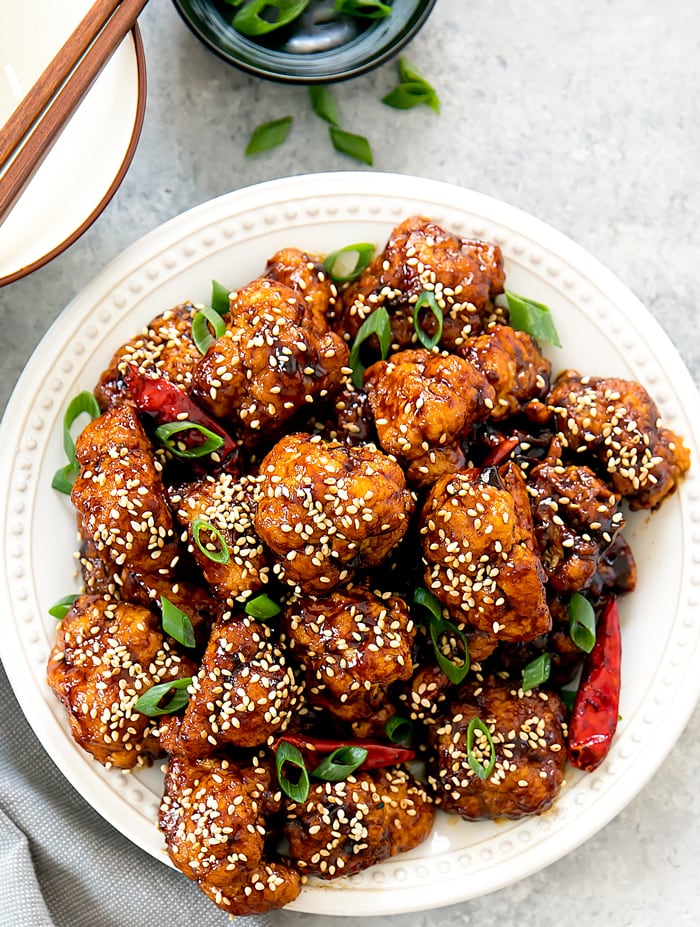 Crispy General Tso's Cauliflower - Kirbie's Cravings