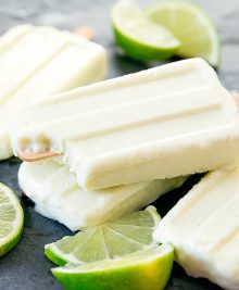 photo of lime coconut ice pops