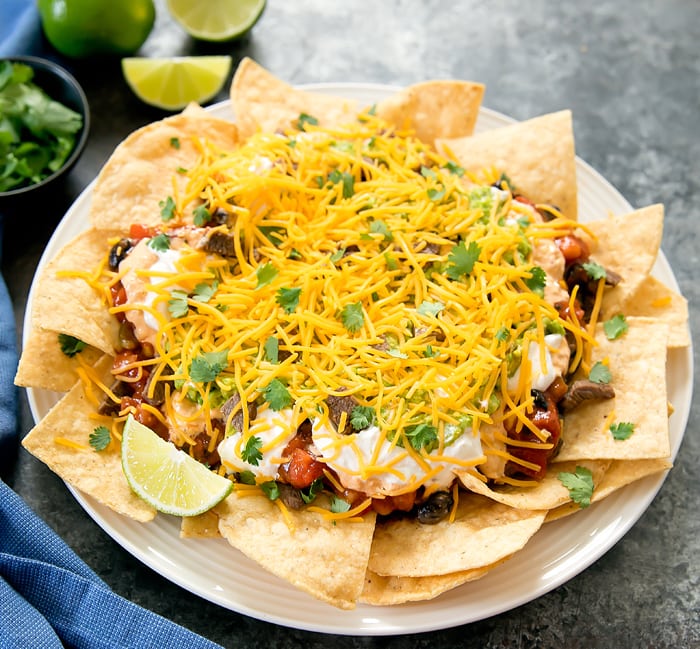 Loaded Nachos with Carne Asada - Kirbie's Cravings