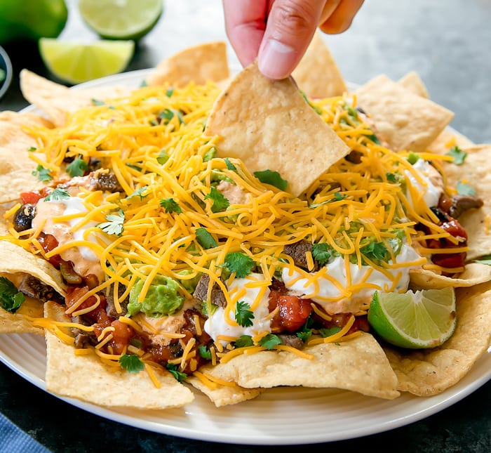 Loaded Nachos with Carne Asada - Kirbie's Cravings