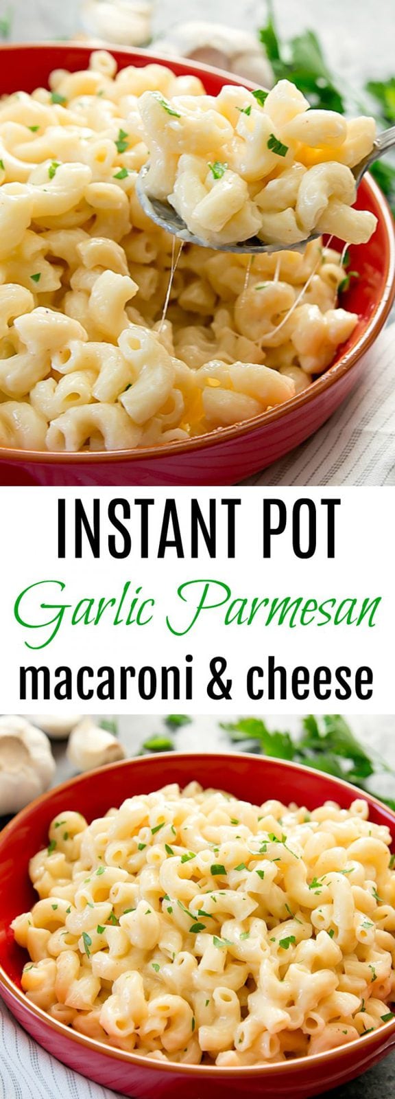 Instant Pot Garlic Parmesan Macaroni and Cheese