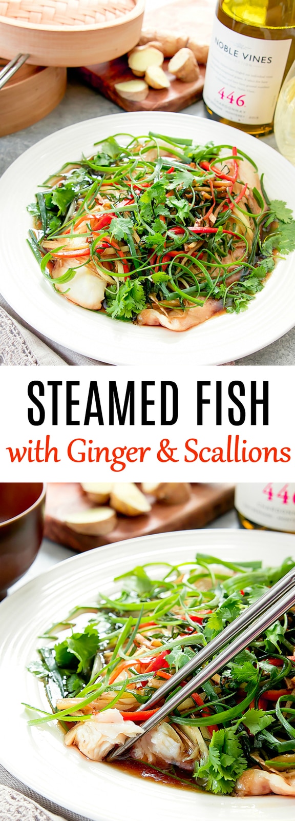 Easy Steamed Fish with Ginger and Scallions - Kirbie's Cravings