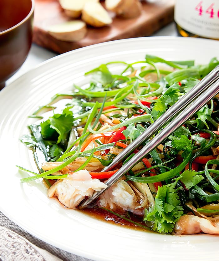 Easy Steamed Fish With Ginger And Scallions - Kirbie's Cravings