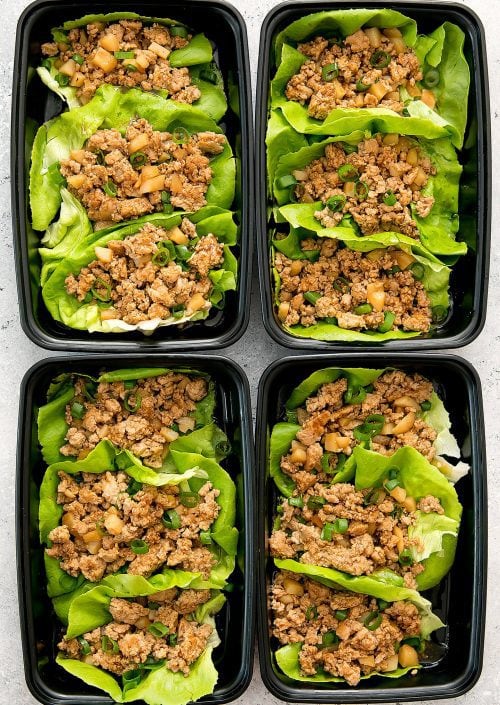 Healthy Chicken Lettuce Wraps (Low Carb Meal Prep) - Kirbie's Cravings