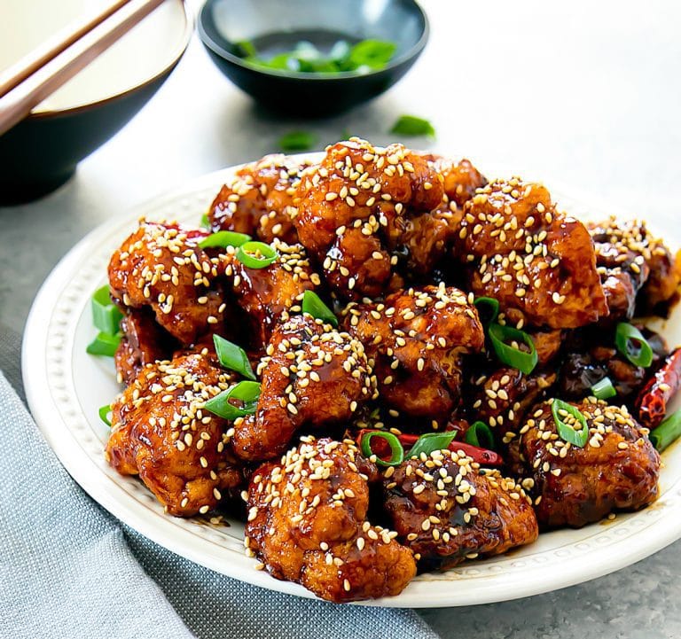 Crispy General Tso's Cauliflower - Kirbie's Cravings