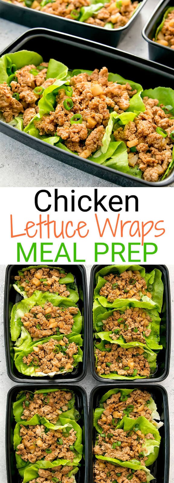 Healthy Chicken Lettuce Wraps (low Carb Meal Prep) - Kirbie's Cravings