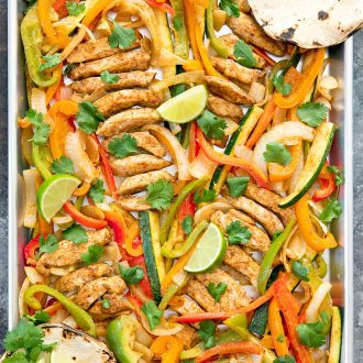 Sheet Pan Chicken Fajitas - Kirbie's Cravings