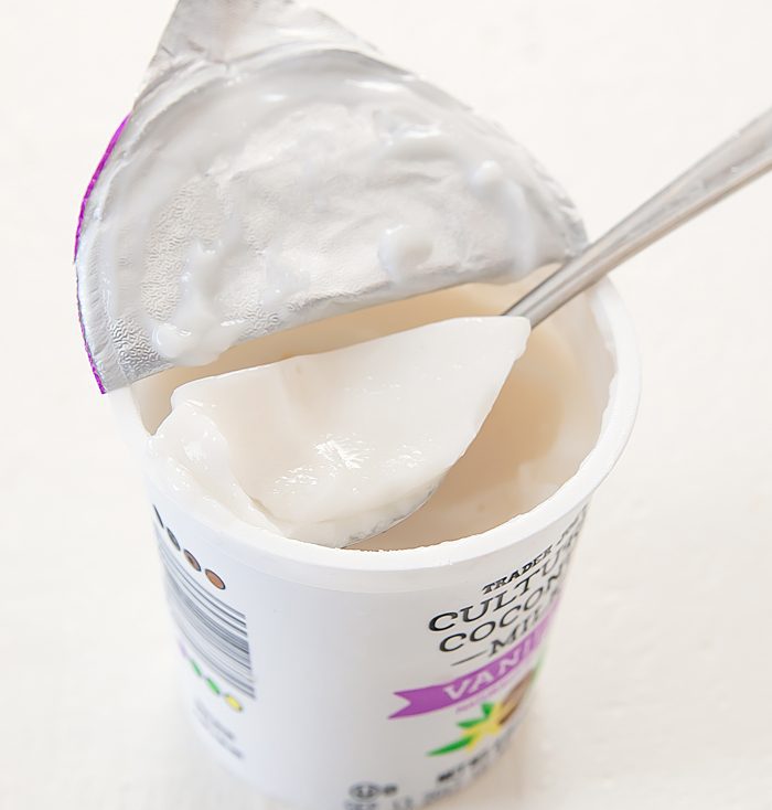 photo of a spoonful of Cultured Coconut Milk
