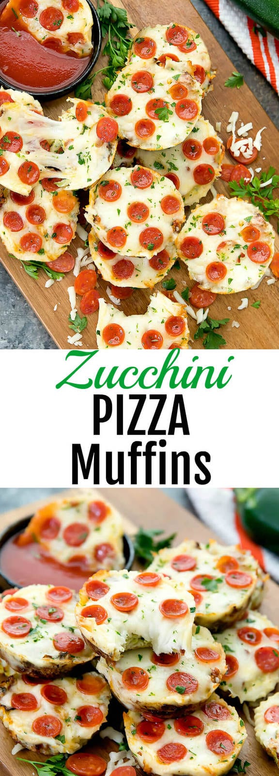 Zucchini Pizza Muffins - Kirbie's Cravings