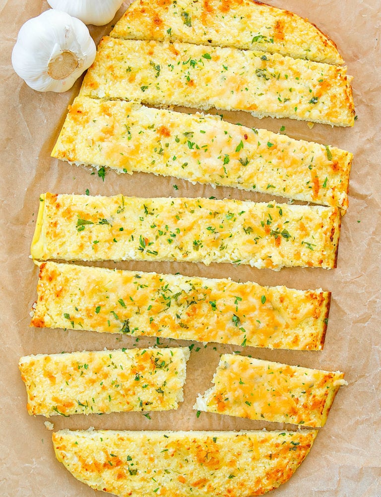 Cauliflower Garlic Bread Kirbie's Cravings