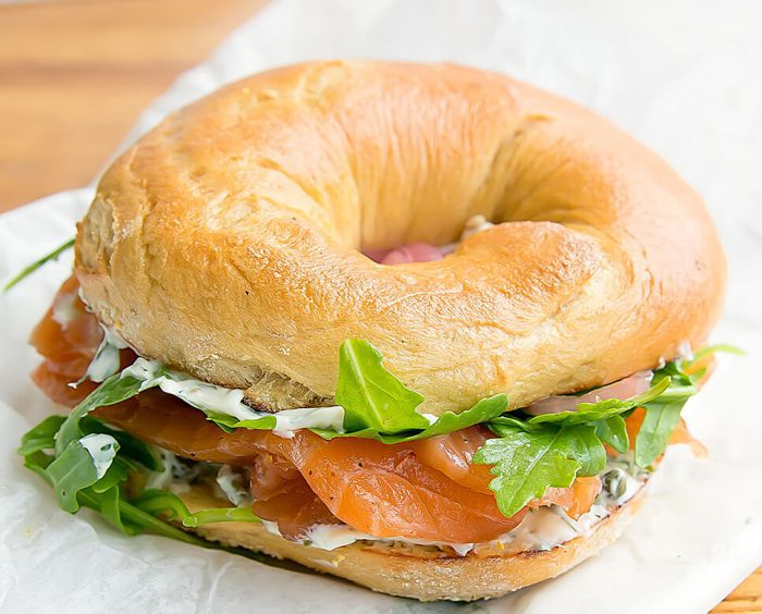 photo of House Cured Salmon Bagel Sandwich