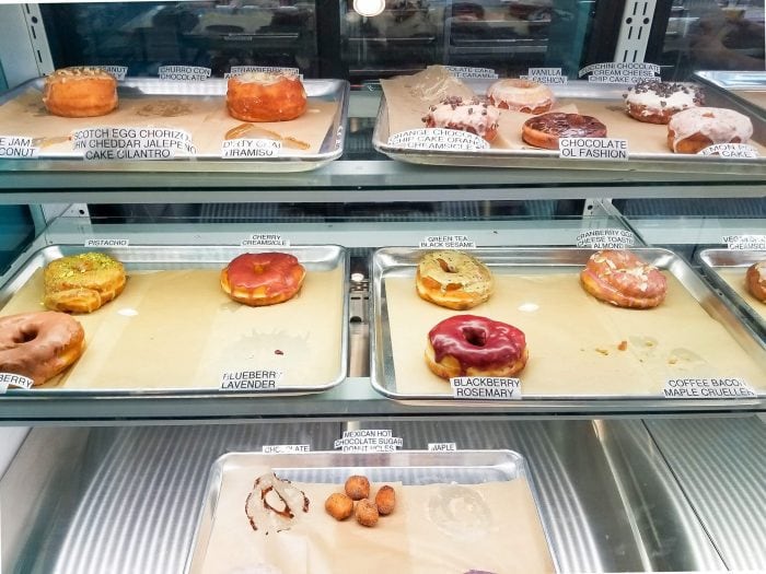 photo of the donut display case