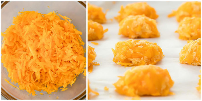 Photo collage showing step by step process for making butternut squash tots