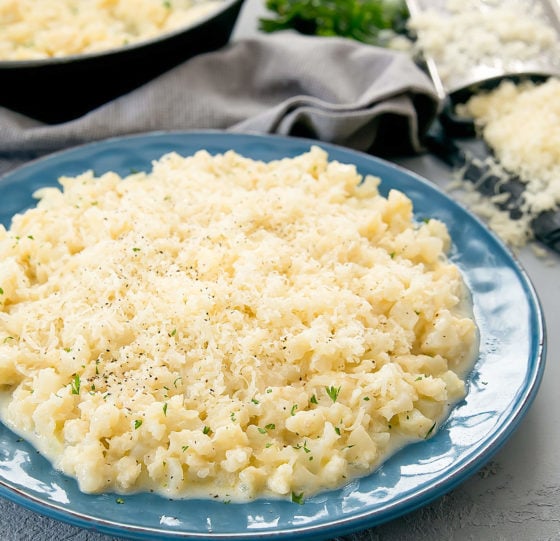 Low Carb Cauliflower Risotto - Kirbie's Cravings