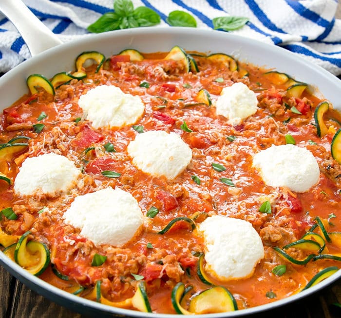 photo of One Pot Lasagna with Zucchini Noodles