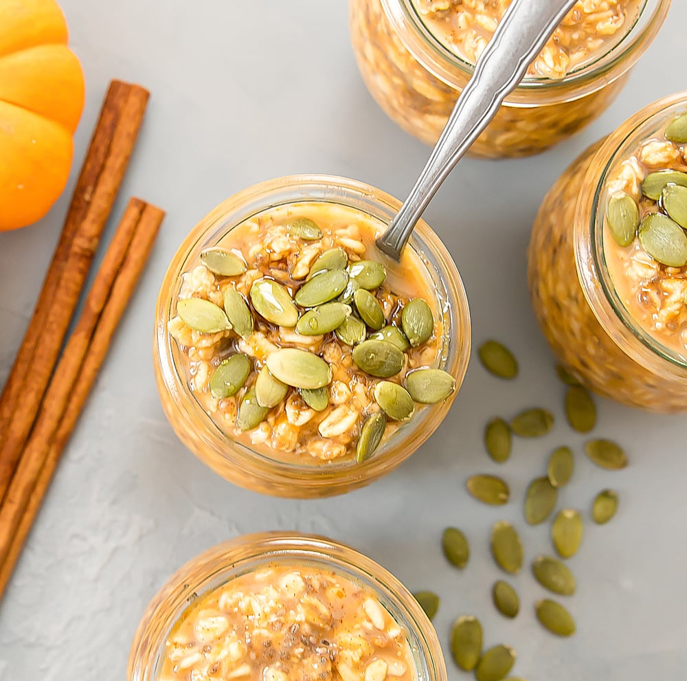 Pumpkin Overnight Oats Kirbie's Cravings