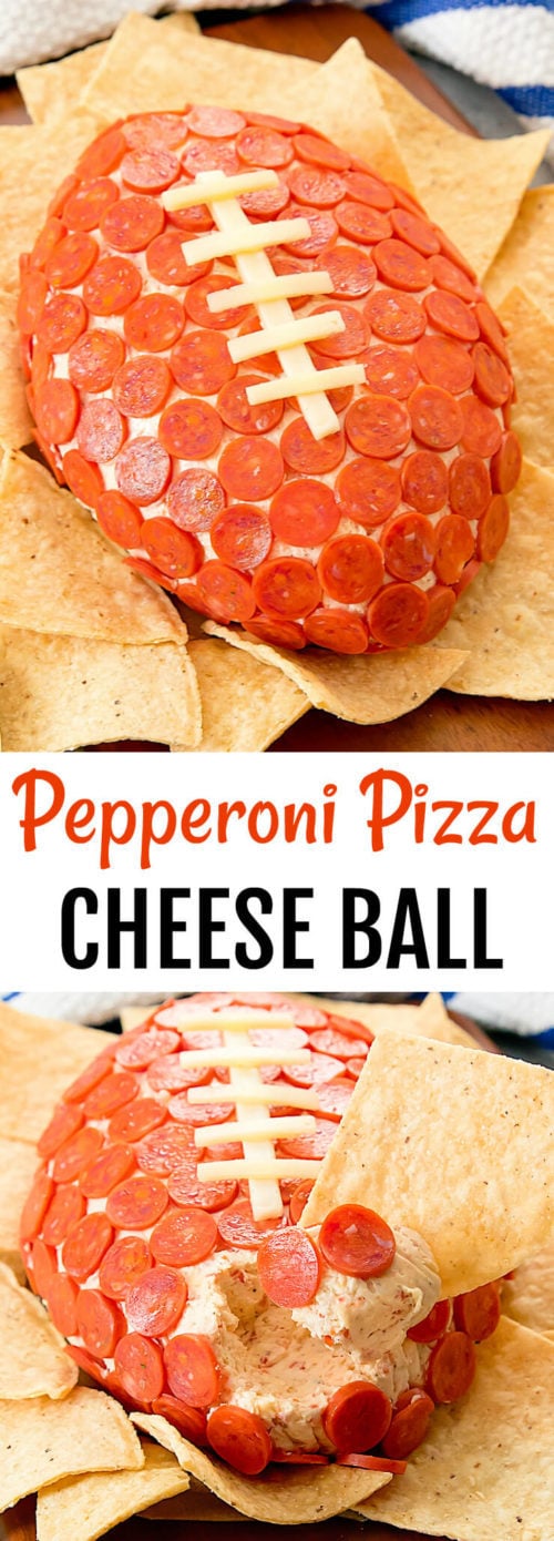 Pepperoni Pizza Cheese Ball Kirbie's Cravings