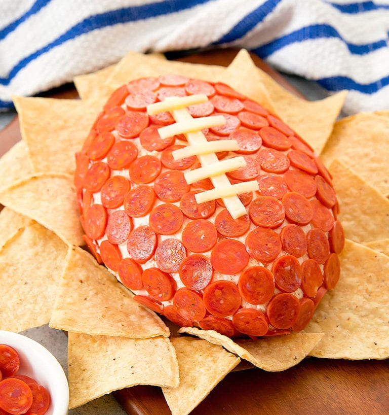 Pepperoni Pizza Cheese Ball Kirbie's Cravings