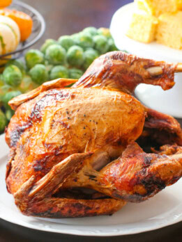 photo of a deep fried turkey