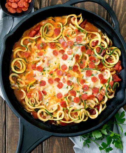 pizza zucchini noodles