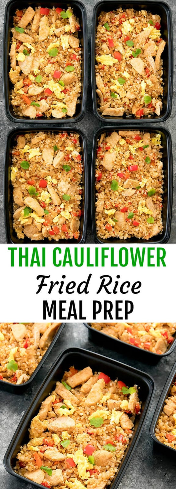 Thai Cauliflower Fried Rice Meal Prep