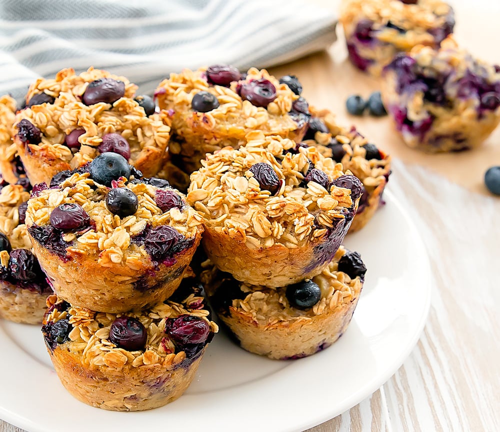 Easy Baked Blueberry Oatmeal Cups Kirbie's Cravings