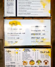photo of the menu 