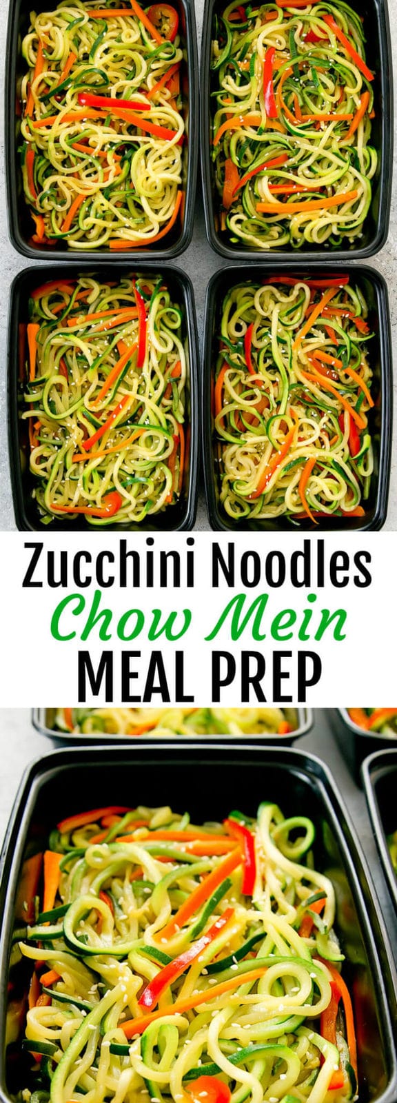 Zucchini Noodles Chow Mein Meal Prep