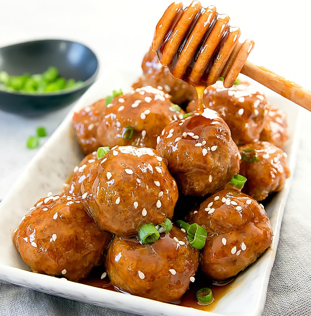 Honey Garlic Meatballs - Kirbie's Cravings