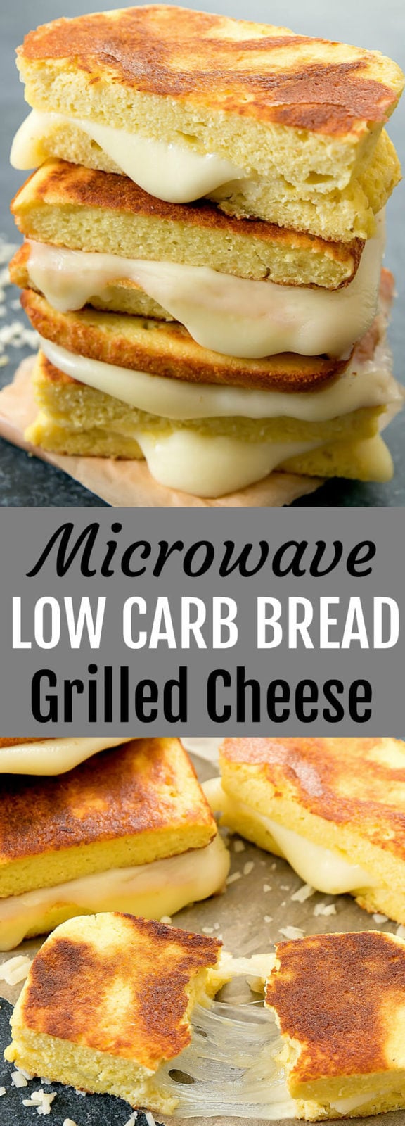 Microwave Low Carb Bread Grilled Cheese