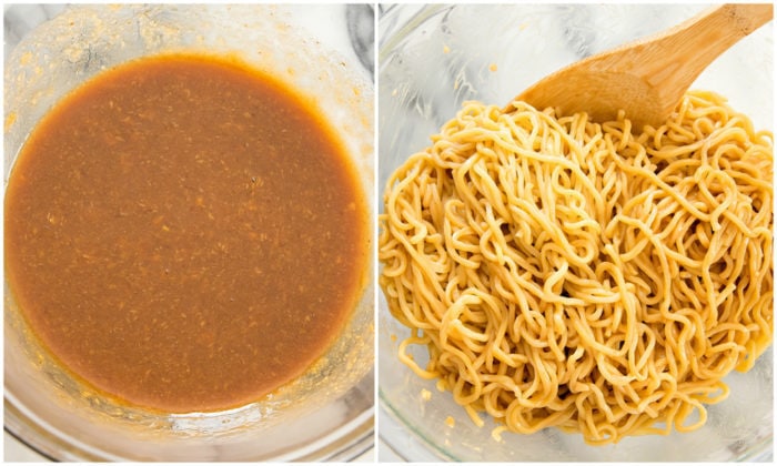 prep photos for making sesame noodles