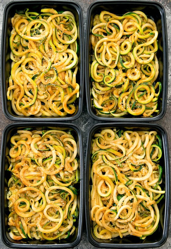 Sesame Zucchini Noodles Meal Prep Kirbie's Cravings