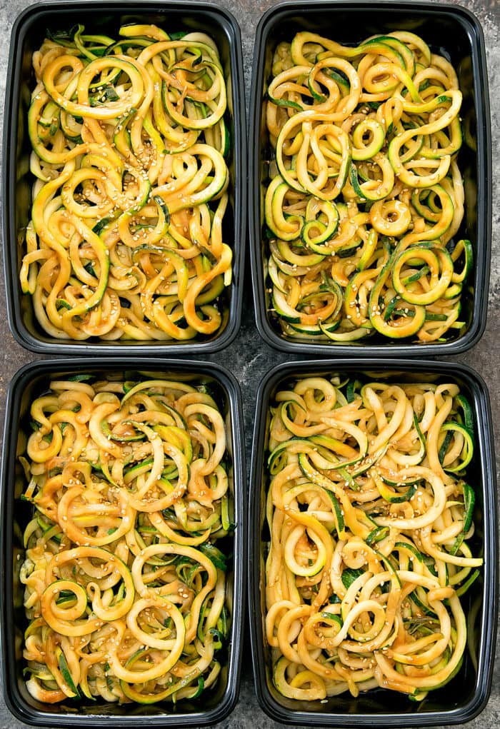 Sesame Zucchini Noodles Meal Prep Kirbie's Cravings