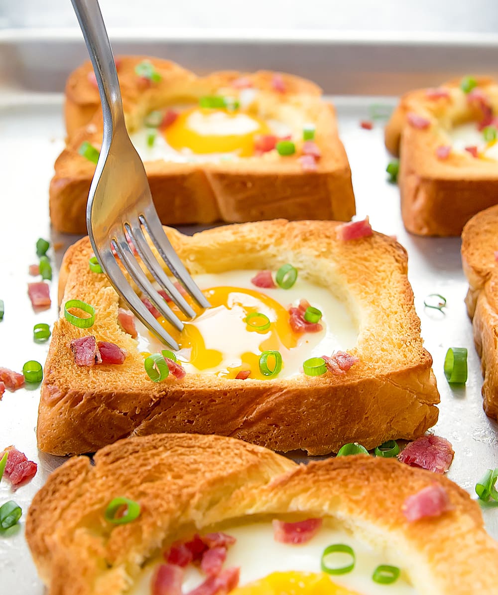 Sheet Pan EggInAHole Kirbie's Cravings