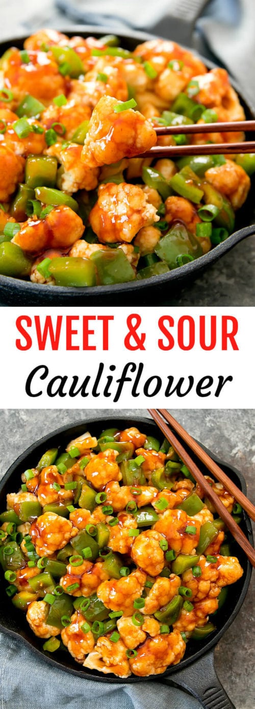 Sweet and Sour Cauliflower (Less than 30 Minutes!) - Kirbie's Cravings