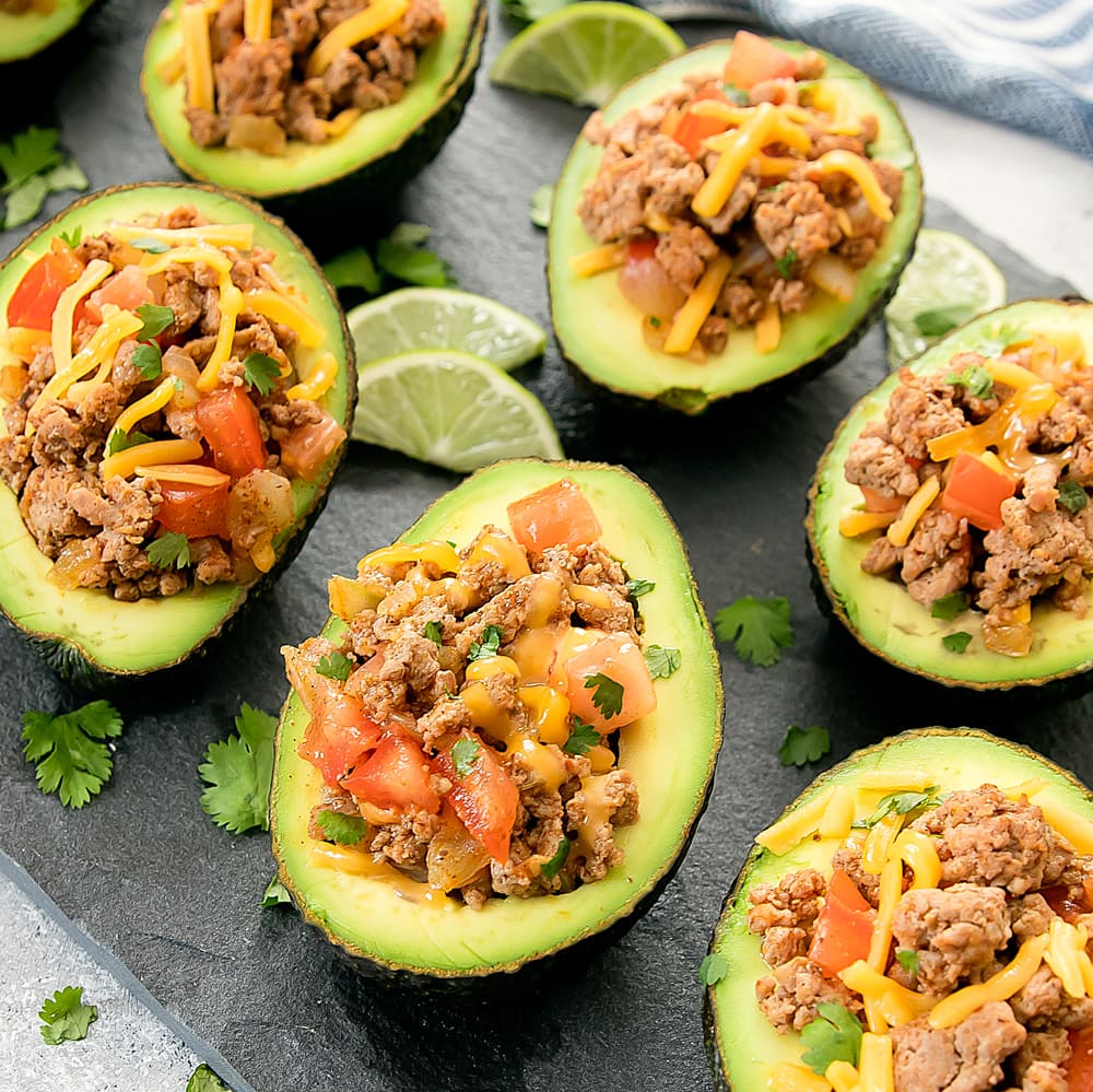 Taco Stuffed Avocados - Kirbie's Cravings