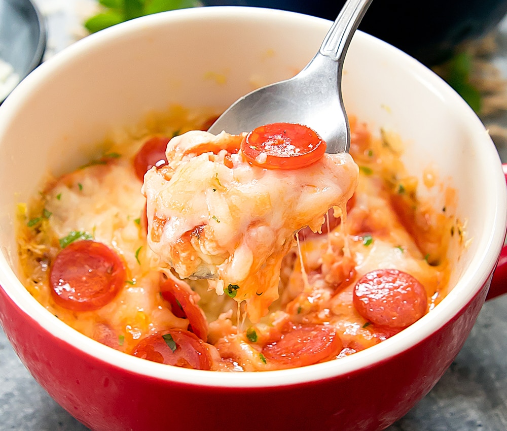 Cauliflower Pizza Mug Cake Kirbie's Cravings