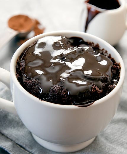 flourless chocolate avocado mug cake